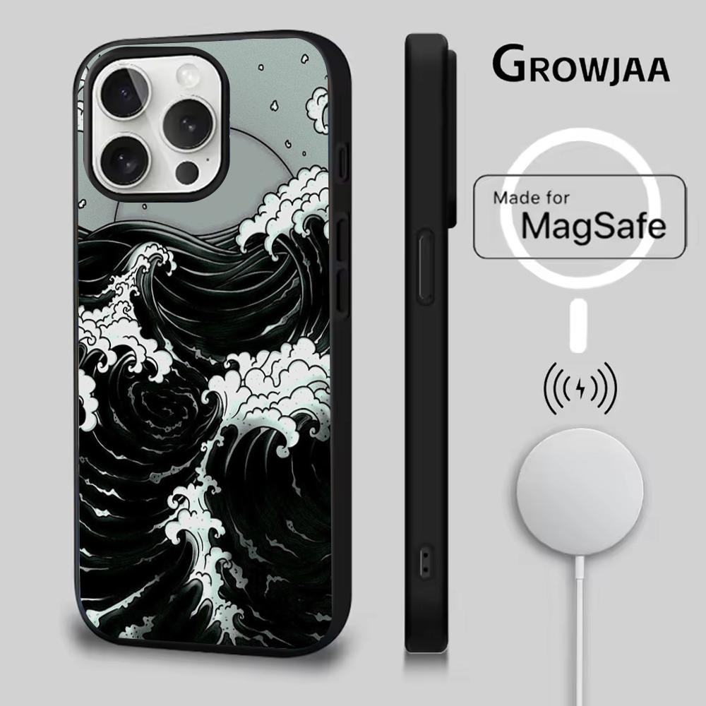 Great Wave Kanagawa Phone Case For iPhone 16e,16,15,14,13,12,11,Plus,Pro,Max,Mini Magsafe Magnetic Wireless Charging