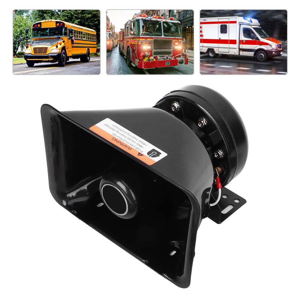 Loud Car Warning Alarm Fire Horn Kits 9 Sounds W  Megaphone Loud Speaker 130dB 200W