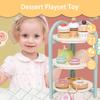 UMU Dessert Stand Toy Set - Sweets Pretend Play Toy, Wooden Toy, Educational Toy, Birthday Present, Christmas Gift, Cake, Donuts, Bread, Afternoon