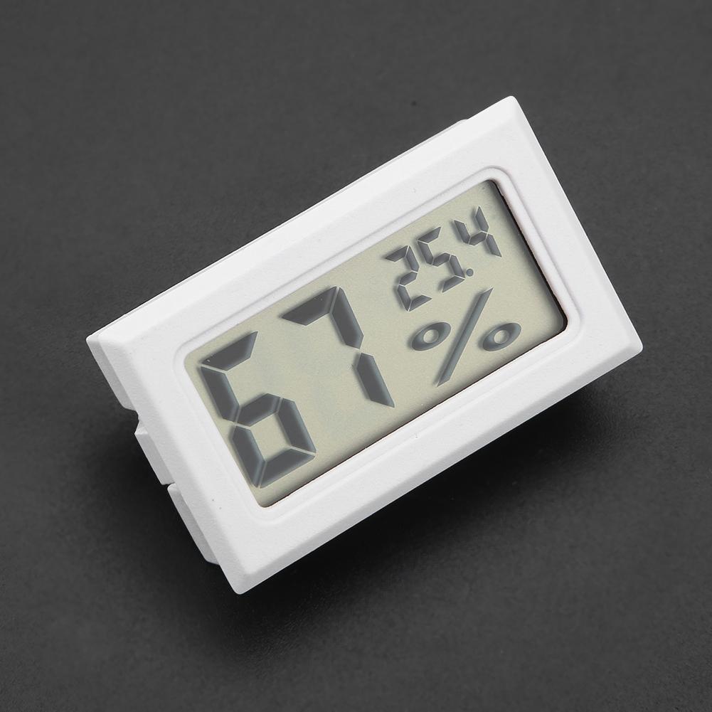 Embedded Digital Hygrometer Thermometer Humidity Temperature Monitor with Built In Probe Black