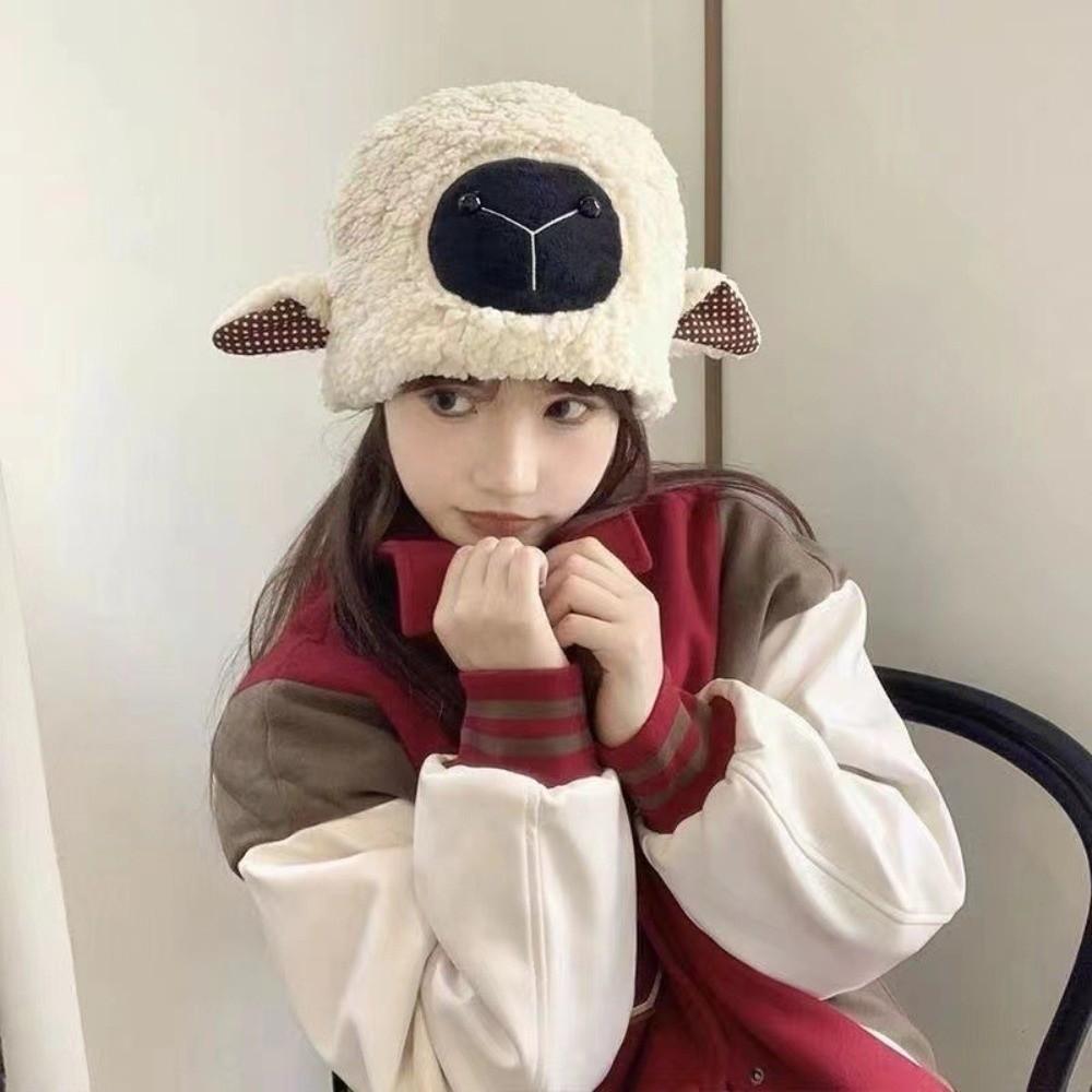 Soft Winter Bucket Hat Fleece Lined Fluffy Costume Hat Fashion Cosplay Party Hat for Women