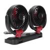Car Fans 2 Speed Adjustable Quiet Portable Cooling Dual Head Rotatable Vehicle Electric Fan for