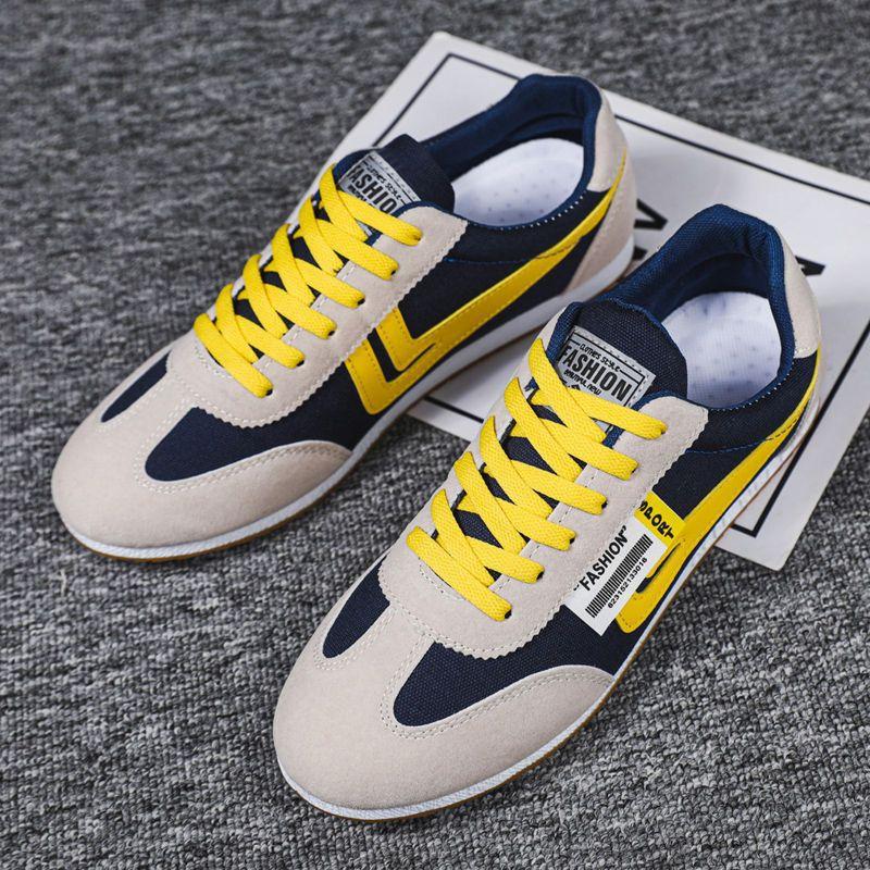 New Autumn Men Trendy and versatile Sneakers Man Lace-up Flats Outdoors Mesh Breathable Causal Light Shoes Zapatillas