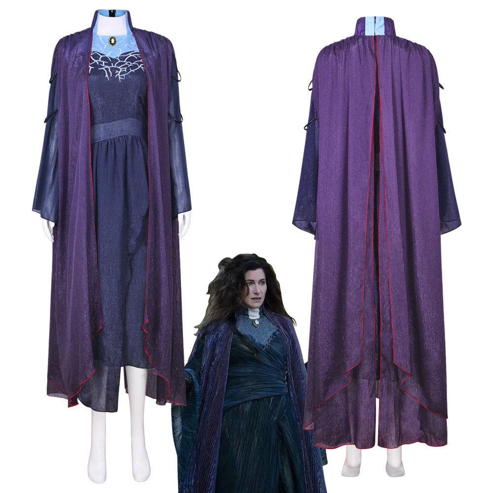 Wandavision Agatha Harkness Cosplay Kostüm Aus Polyesterstoff Für Anime-Fans