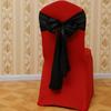 Elegant Polyester Chair Back Cover With Bow Ribbon For Wedding And Event Decor