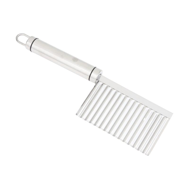Stainless Steel Crinkle Cut Potato Slicer Wavy Blade Cutter Potato Chopper For Vegetable Chip Making Kitchen Cooking Tool