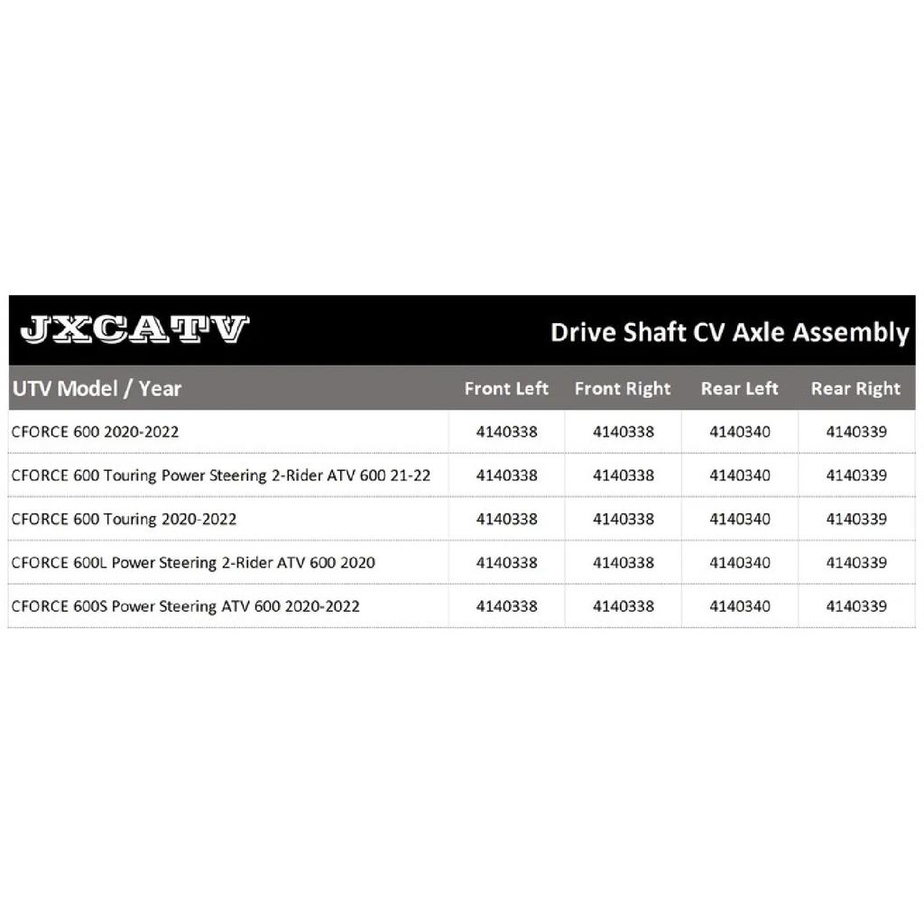 Drive Shaft CV Axle For CF-Moto CFORCE 600 Touring Power Steering 2-Rider ATV 600 21-22 9DS#-280100-6000