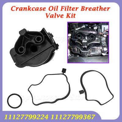 11127799224 11127799367 Crankcase Oil Filter Breather Valve Kit For BMW E87 E46 E90 E91 E60 E83 118d 318d 320d 520d