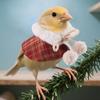 Hamster Cape And Furry Collar Scarf Set Vintage Plaid Small Animals Cosplay Apparel for Chinchilla Guinea Pig Rabbit Parrots African Greys Parakeet