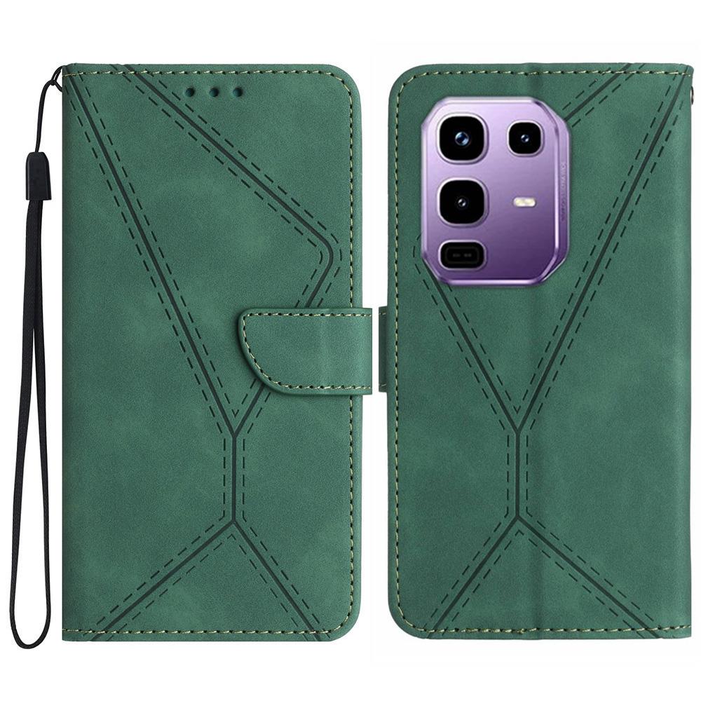 For Infinix Note 50 Pro 4G/50 4G Case Skin Touch Lines Imprinted PU Leather Flip Phone Cover