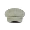 VARZAR VA Square Studded Wool Newsboy Cap Green