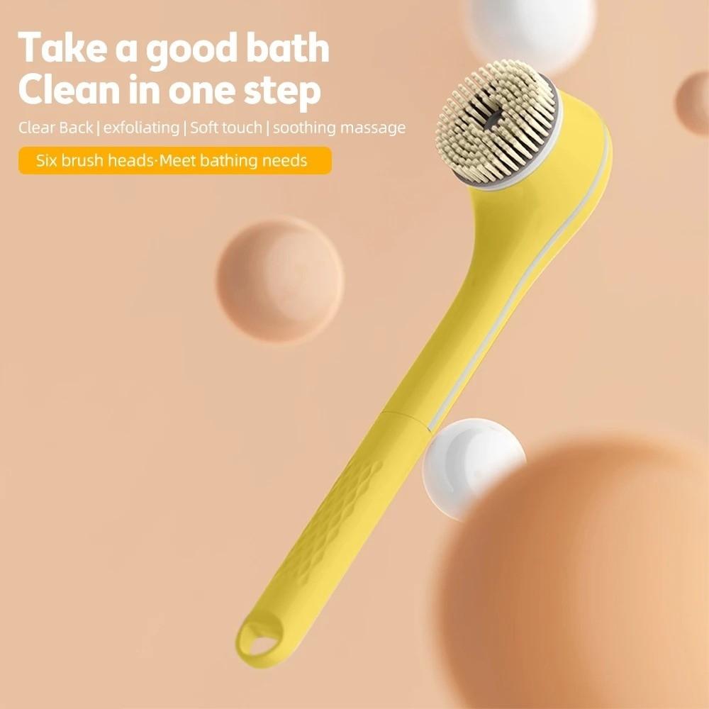 Long Handle Electric Bath Brush Waterproof Electric Shower Brush Back Scrub  Bathroom Tools
