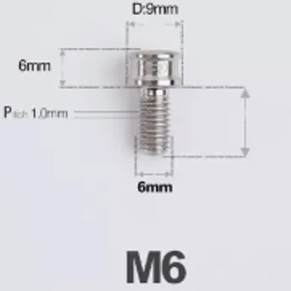 Mutliple Color M6 P1mm 10/12/14/16/18/20/25mm TC4 GR5 Titanium Alloy Screw Bolt Cap Head 5mm Hex Allen Socket Bike