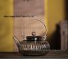 ZISIZ Glass Teapot Kettle with Wooden Handle