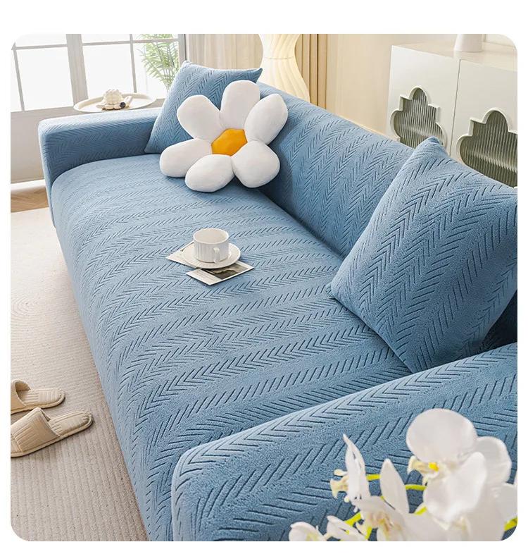 

Большой размер Регулируемый эластичный чехол на диван толстый чехол на сиденье дивана жаккардовые чехлы на диван для диванов в гостиной нескользящие чехлы для дивана 145-185