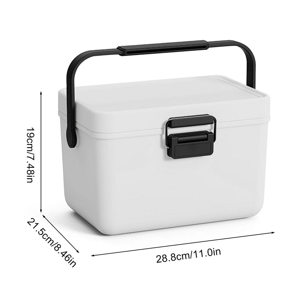 3.8L Mini Cooling Box Car Refrigerated Cold Box Camping Insulated Cooler Organizer With Handle Vehicle Accessories