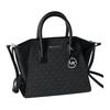 Michael Kors Avril Canvas Shoulder Bag, Crossbody Bag, Handbag Small Unisex Black 35F4S4VS1B-BLACK