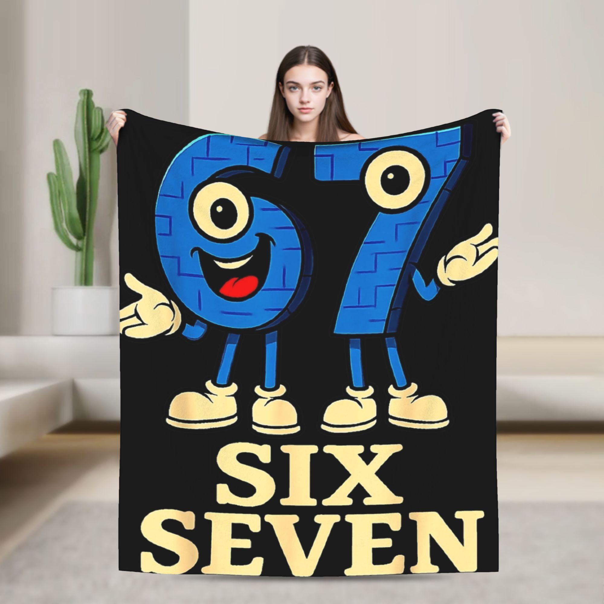 

Bruh 67 Six Seven 6-7 Christmas Italian Brainrot Blanket Fleece Autumn/Winter Soft Throw Blanket for Home Travel Rug Piece 100x150cm