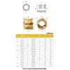 M2 M2.5 M3 M4 M5 Metric Threaded Insert Brass Nuts Bolts Set Countersunk Head Screw Hot Melt Heating Knurled Injection Nut Kits