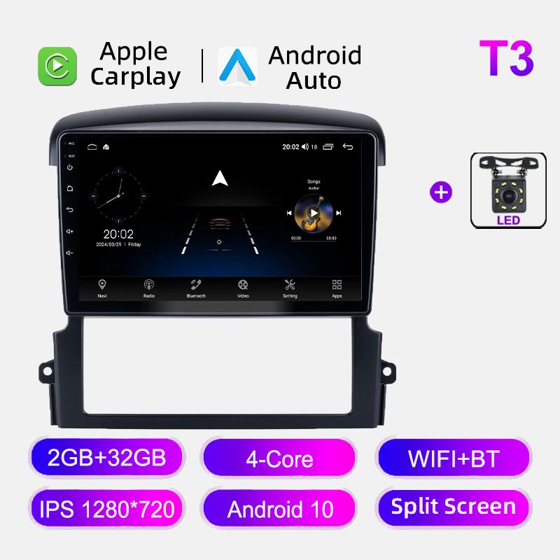 Android 12 Car Radio For KIA Sorento 2004-2008 Multimedia Player GPS Navigation Stereo WIFI Autoradio IPS Screen Stereo No 2din