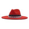 New Elastic Webbing Point Drill Men and Women Couple Hat Woolen Top Hat M Big Brim Jazz Hat