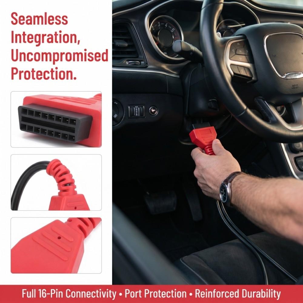 16+32 Pin OBD2 Bypass Cable Pink OBD2 Diagnostic Cable OBD2 Extension Cable  Diagnostic Tool
