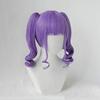 Cosplay Twin Tails with Perfect for Halloween Parties 3 Bonus Items Heat-resistant Wig, Violet/purple, Bun, +