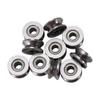 Oumefar U-Groove Bearing 10pcs U624zz Carbon Steel Shell U-Groove Pulley Roller Metal U Type Guide Pulley Wheel Roller Bearing 0.51inch OD for Window