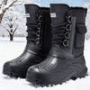 Snow Boots, Cotton Shoes, Waterproof Men's Boots, Anti-slip Cotton Boots, Lined Long Boots