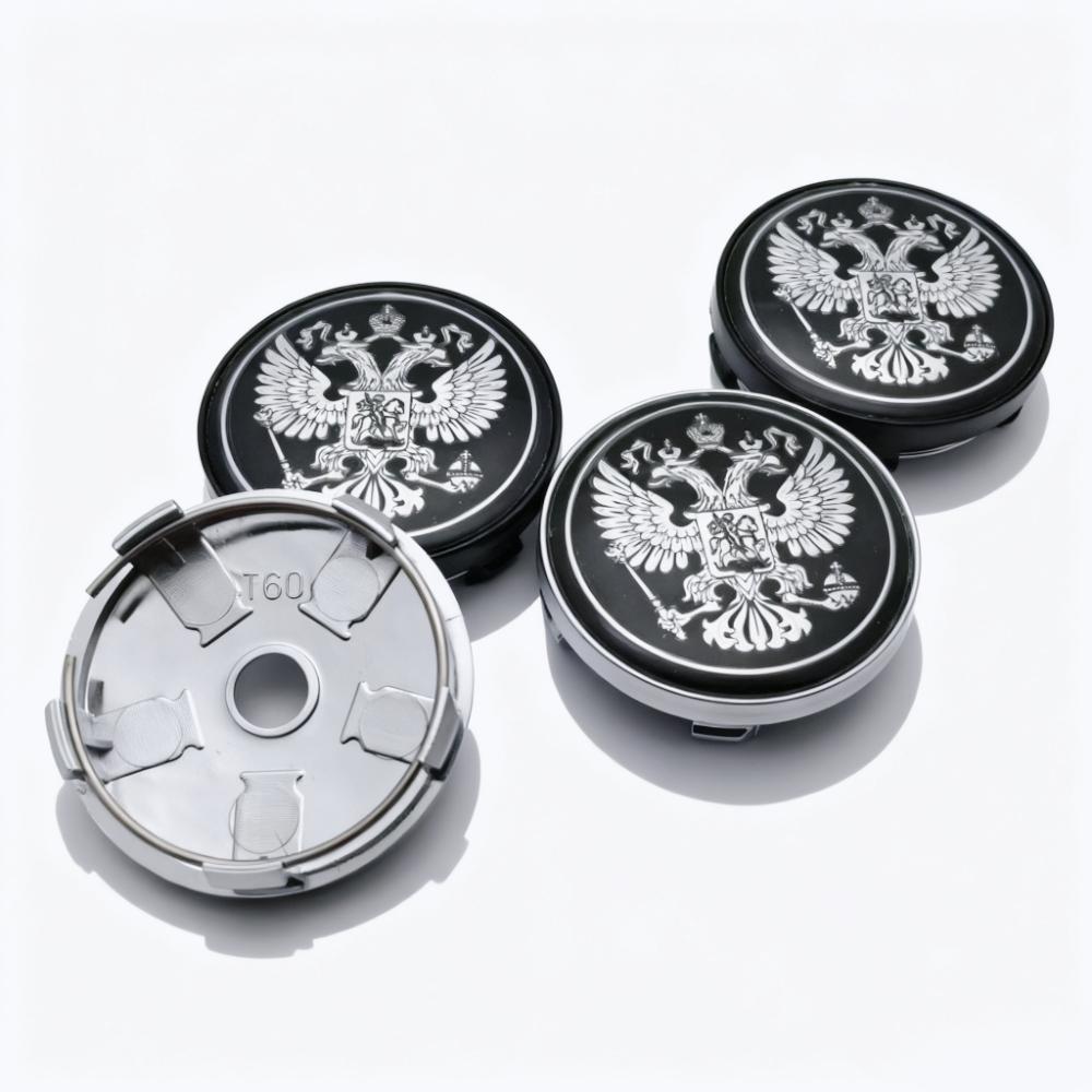 4pcs Russian Coat of Arms Logo Emblem Car Wheel Center Caps 60MM 56MM Wheels Hub Cap Rim Hubcaps Dust Cover Replace Accessories