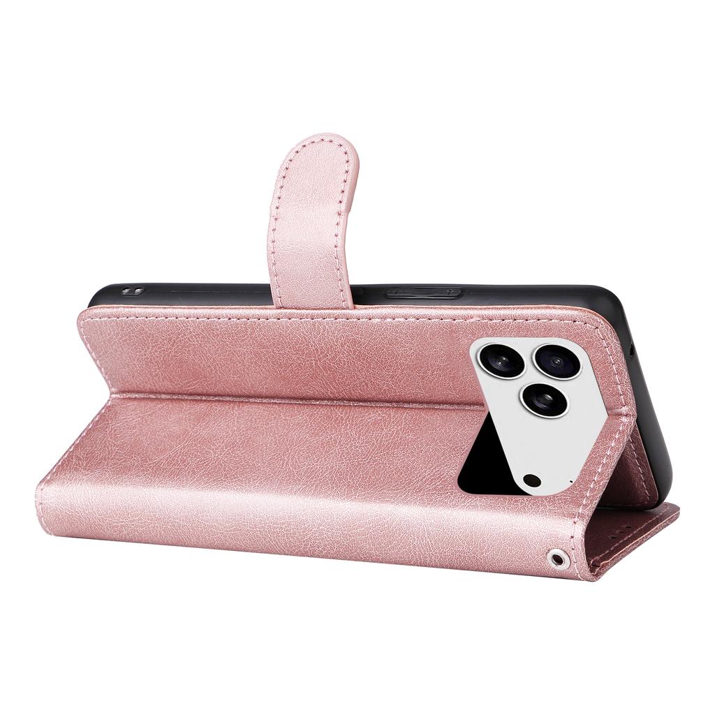 For iPhone 17 Pro Max Case 2 in 1 Detachable Magnetic Leather Wallet Mobile Cover with Strap