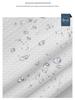 Blogger-Approved White Jacquard Waffle Shower Curtain - Punch-Free, Waterproof, Thick Fabric