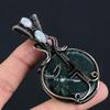 Bloodstone & Moonstone 999 Copper Wire Wrapped Pendant Handmade Gemstone Jewelry, Gifts For Wife Brand New Pendant