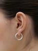 Mimesi [925 Silver] Plain Hoop Earring