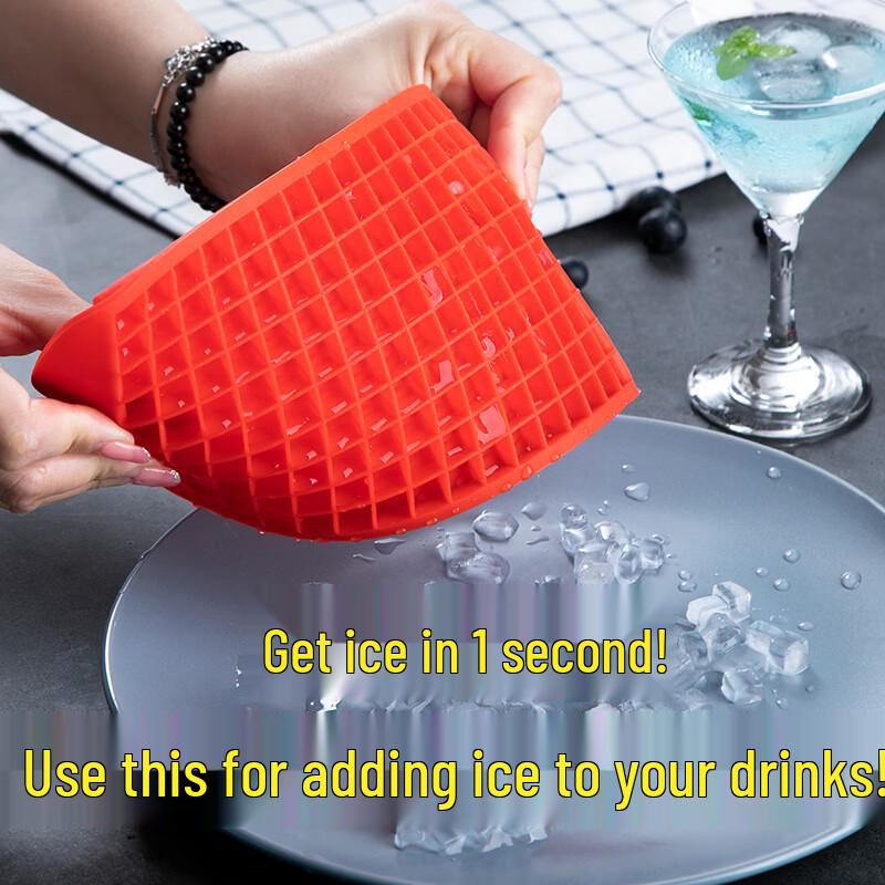 160-Grid Mini Crushed Ice Silicone Tray