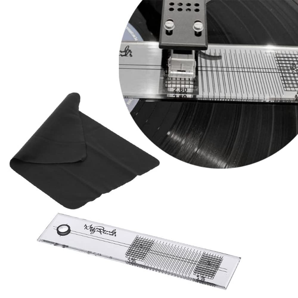 MayRecords LP Record Cartridge with Acrylic Azimuth Compensation Angle Adjustment Alignment Proto Overhang Cleaning Cloth and Storage Case Included