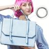 5 Spring O-Ring Alloy Circular Snap Trigger Spring O-Ring Snap Ring Keychain for Bags and Handbags DIY Crafts