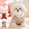 Traditioneel Chinese Hond Tang Pak Schattig Warm Feestelijk Nieuwjaar Huisdier Outfit met Bontkraag Puppy Kleding voor Chihuahua Yorkie