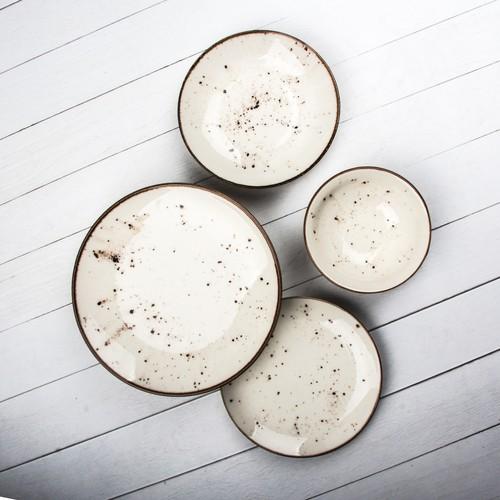 

Столовый сервиз Tulu Porcelain Reactive 46 кремовый, 24 предмета