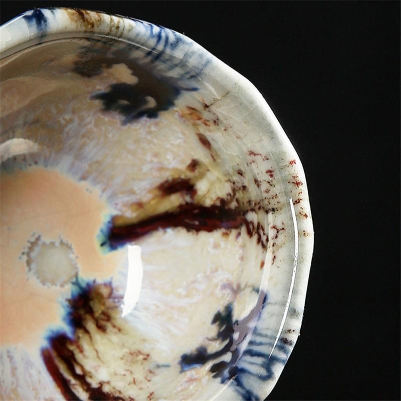 Ceramic Ice Cracked Glaze Tea Cup Handmade Coarse Pottery Ru Kiln Master Cup Creative Office Teacups Drinkware