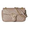 Gucci Geantă Crossbody din Piele GG Marmont, Geantă de Umăr Mică pentru Femei, Culoare Taupe