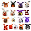 Transparent Cookie Bags with Drawstrings 48 Pcs Halloween Candy Bags, Kids Trick or Treat Goodie Cute Rabbit Small Containers for Party Ear