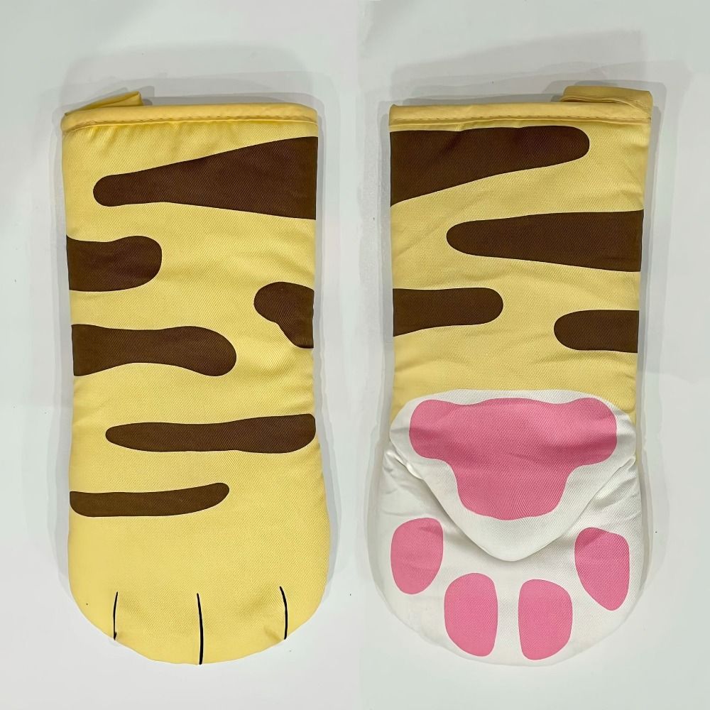 Isolierung Katzenpfoten Topflappen Rutschfester Küchenhandschuh Kreativer Cartoon Backhandschuh Grillen