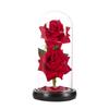 Two glass covers simulated rose ornament creative Mother's Day Valentine's Day gift immortal flower night light