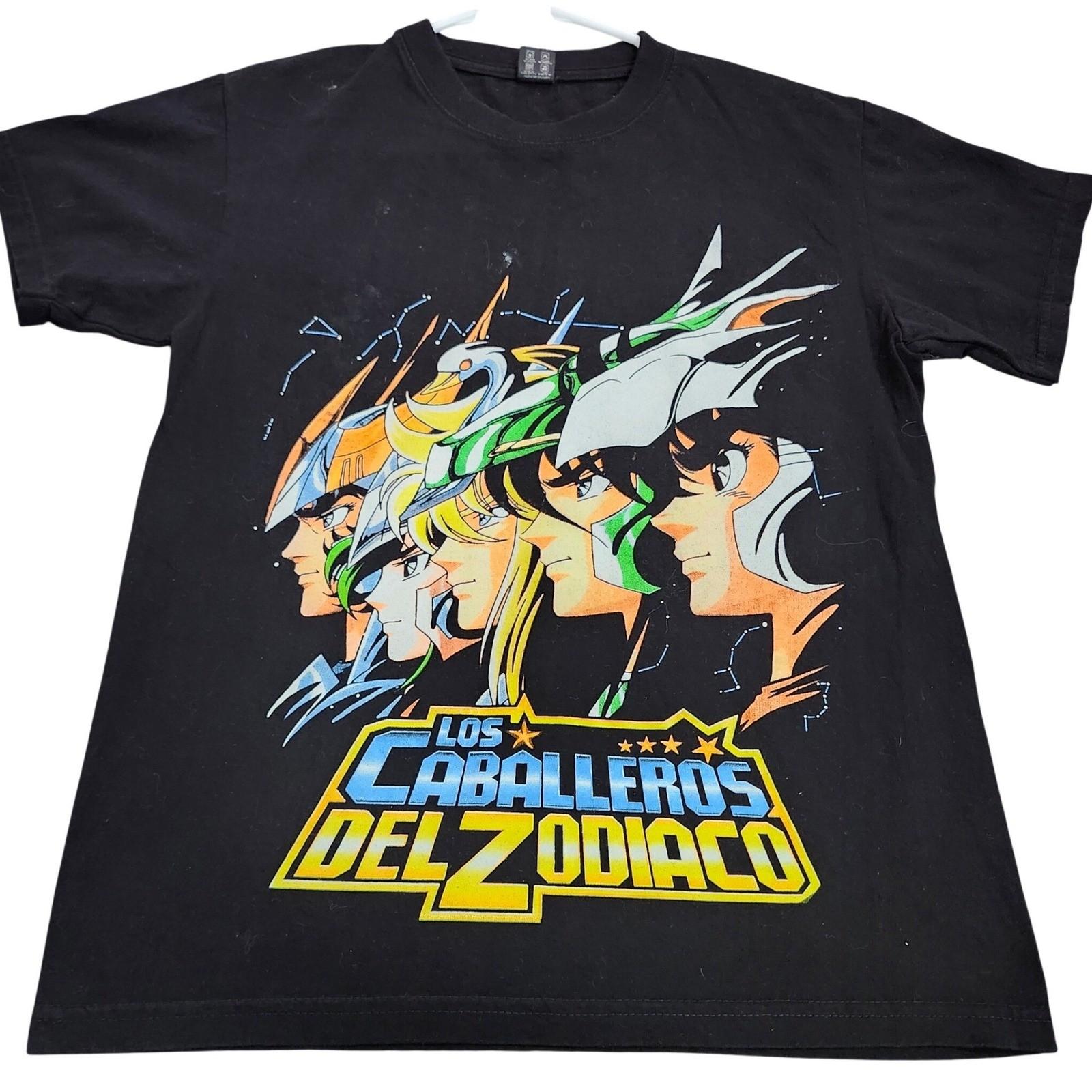Los Caballeros del Zodiaco Saint Seiya Anime Black Graphic Mens Medium Unisex T-Shirt XXXL