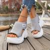 Women's Thick-soled Casual Sandals with Adjustable Laces and Chunky Heel, A Comfortable Everyday Summer Shoe