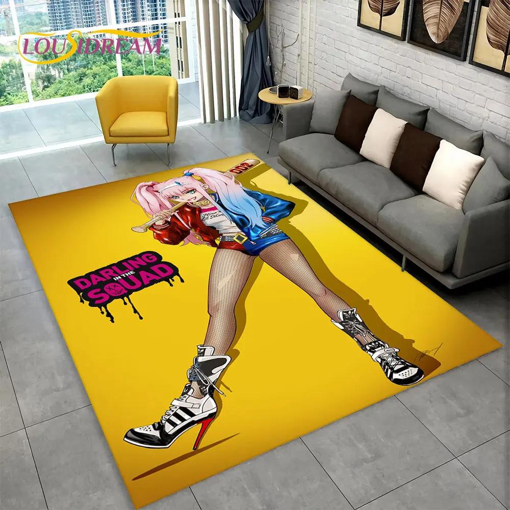 Joker Girl Cartoon Area Rug,Carpet Rug for Home Living Room Bedroom Sofa Playroom Kitchen Doormat Decor,Child Non-slip Floor Mat