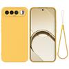 Case for 16 5G Liquid Silicone - Silicone, Yellow, With Lanyard