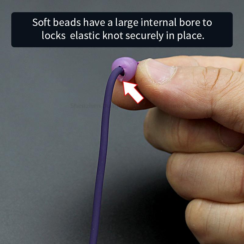 5pcs/Set Carp Fishing Sliding Dacron Connectors Pre-Formed Loop For Easy Sliding Onto Elastic And Pole Rig Line For Fishing Tackle