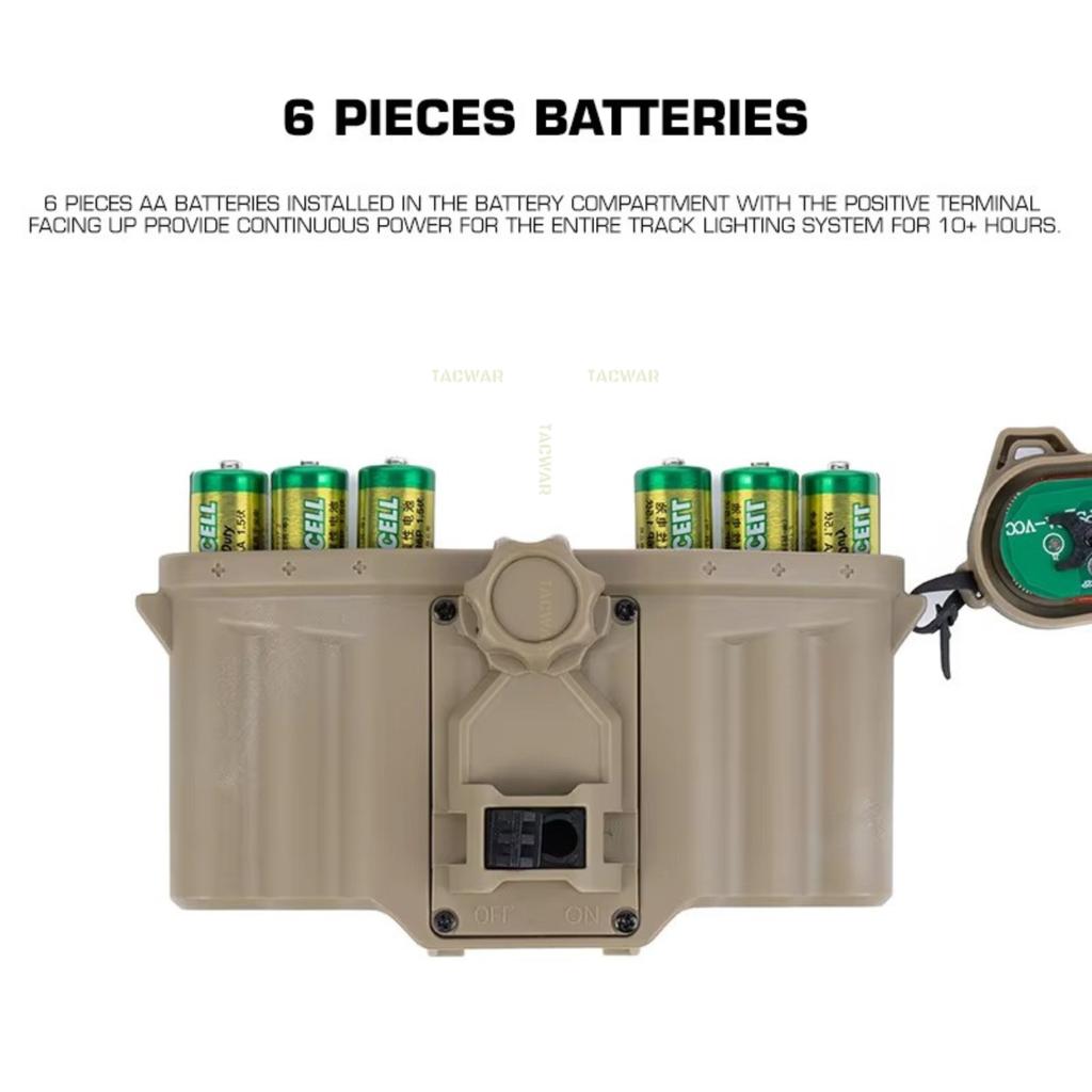Modular ARC Rail Battery Box Compatible with Modular ARC Rails for Super High Cut FAST Helmet Tactical Airsoft
